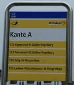 (250'082) - PostAuto-Haltestellenschild - Heiden, Post - am 16. Mai 2023