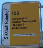 sissach/743186/150707---blt-haltestellenschild---sissach-bahnhof (150'707) - BLT-Haltestellenschild - Sissach, Bahnhof - am 18. Mai 2014