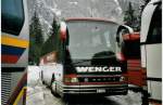 (065'324) - Wenger, Interlaken - Nr. 3/BE 73'465 - Setra am 7. Februar 2004 in Adelboden, Unter dem Birg