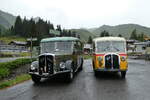 (289'908) - Lorenz, Lyssach - Nr. 8/BE 2548 U - Saurer/Saurer (ex Geiger, Adelboden Nr. 8; ex P 1997) + Schmid, Th�rishaus - Nr. 3/BE 26'760 - Saurer/Gangloff (ex Geiger, Adelboden Nr. 3) am 26. Juli 2026 in Adelboden, Geils