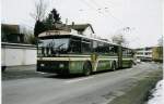 Bern/215531/029805---svb-bern---nr (029'805) - SVB Bern - Nr. 43 - FBW/R&J Gelenktrolleybus am 1. Mrz 1999 in Bern, Bmpliz