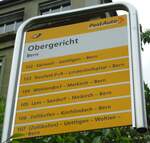 Bern/742642/144897---postauto-haltestellenschild---bern-obergericht (144'897) - PostAuto-Haltestellenschild - Bern, Obergericht - am 10. Juni 2013