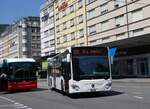 Biel/858735/265303---intertours-domdidier---nr (265'303) - Intertours, Domdidier - Nr. 486/FR 300'486 - Mercedes (ex Wiener Linien, A-Wien Nr. 8122) am 30. Juli 2024 beim Bahnhof Biel