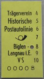 Biglen/860877/265936---thp-einzelbillet-vom-18-august (265'936) - THP-Einzelbillet vom 18. August 2024 beim Bahnhof Biglen