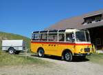 Saurer/825783/255074---schmid-thoerishaus---nr (255'074) - Schmid, Th�rishaus - Nr. 9/BE 26'105 - Saurer/R&J (ex Geiger, Adelboden Nr. 9) am 10. September 2023 auf der Bundalp