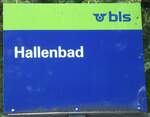 (146'966) - bls-Haltestellenschild - Burgdorf, Bahnhof - am 1. September 2013