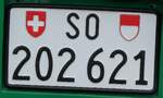 (286'740) - Nummernschild - SO 202'621 - am 3.