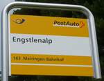 (182'099) - PostAuto-Haltestellenschild - Engstlenalp, Engstlenalp - am 16.