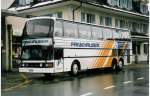(039'127) - Fankhauser, Sigriswil - BE 139'144 - Setra am 19. Februar 2000 beim Bahnhof Frutigen