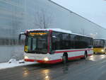 (270'836) - Tritten, Zweisimmen - BE 694 - Mercedes (ex AAGS Schwyz Nr. 24) am 11. Januar 2025 beim Bahnhof Frutigen