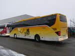 (270'860) - Tschannen, Zofingen - Nr. 23/AG 6683 - Setra am 11. Januar 2025 beim Bahnhof Frutigen