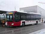 (270'871) - Wieland, Murten - Nr. 117/FR 300'586 - Mercedes am 11. Januar 2025 beim Bahnhof Frutigen