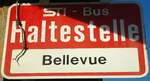(137'052) - STI-Haltestellenschild - Gunten, Bellevue - am 28.