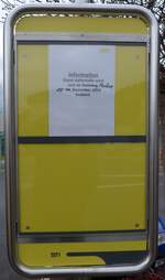 (157'722) - STI-Fahrgastinformation am 8. Dezember 2014 beim Bahnhof Heimberg