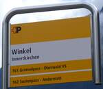 Innertkirchen/863465/266894---p-haltestellenschild---innertkirchen-winkel (266'894) - +P-Haltestellenschild - Innertkirchen, Winkel - am 10. September 2024