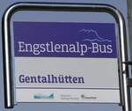 Innertkirchen/864769/267498---engstlenalp-bus-haltestellenschild---innertkirchen-gentalhuetten (267'498) - Engstlenalp-Bus-Haltestellenschild - Innertkirchen, Gentalhtten - am 22. September 2024