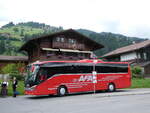 AFA Adelboden/888732/277199---afa-adelboden---nr (277'199) - AFA Adelboden - Nr. 26/BE 26'708 - Setra am 21. Juni 2025 beim Bahnhof Lenk