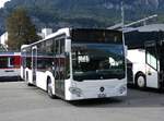 Meiringen/864585/267423---koch-giswil---ow (267'423) - Koch, Giswil - OW 27'005 - Mercedes (ex Wiener Linien, A-Wien Nr. 8121) am 22. September 2024 beim Bahnhof Meiringen