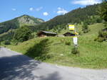 (265'590) - PostAuto-Haltestellenschild - Rosenlaui, Broch - am 13.