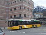 (224'129) - PostAuto Bern - BE 718'991 - MAN am 13. Mrz 2021 beim Bahnhof Spiez