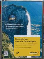 Spiez/743588/154444---plakat-fuer-paessefahrten-ueber (154'444) - Plakat fr Pssefahrten ber die Zentralalpen am 24. August 2014 beim Bahnhof Spiez