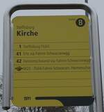 (283'161) - STI-Haltestellenschild - Steffisburg, Kirche - am 14.