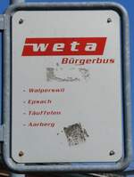 taeuffelen/863010/266674---weta-haltestellenschild---taeuffelen-bahnhof (266'674) - weta-Haltestellenschild - Tuffelen, Bahnhof - am 6. September 2024