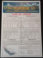 Thun/742650/145094---sti-fahrplan-von-1959-am (145'094) - STI-Fahrplan von 1959 am 16. Juni 2013 in Thun, Garage