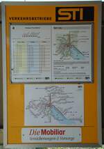 Thun/742658/145143---sti-fahrplan-von-2012-bis (145'143) - STI-Fahrplan von 2012 bis 2013 am 16. Juni 2021 in Thun-Lerchenfeld, Forstweg