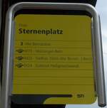 (153'696) - STI-Haltestellenschild - Thun, Sternenplatz - am 7. August 2014