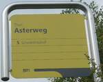 (226'495) - STI-Haltestellenschild - Thun, Asterweg - am 17.