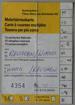 (236'473) - TSG-Mehrfahrtenkarte am 29. Mai 2022 in Thun