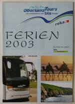 (237'268) - Oberland Tours-Ferien 2003 am 19.