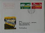 (244'221) - PTT-Briefumschlag vom 8. Oktober 1953 am 27. Dezember 2022 in Thun