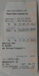 Thun/804759/245955---svb-mehrfahrtenkarte-am-8-februar (245'955) - SVB-Mehrfahrtenkarte am 8. Februar 2023 in Thun