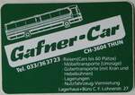 (246'358) - Kleber fr Gafner-Car am 19.