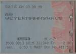(248'158) - Postauto-Einzelbillet am 7. April 2023 in Thun