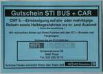 (248'259) - STI BUS + CAR-Gutschein am 9. April 2023 in Thun