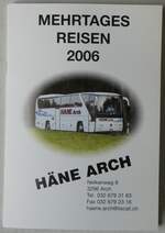 (249'808) - Hne-Mehrtagesreisen 2006 am 7.
