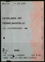 (251'103) - PostAuto-Einzelbillet am 6. Juni 2023 in Thun