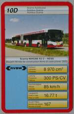 (252'525) - Quartett-Spielkarte mit RVBW-Scania/Hess am 9. Juli 2023 in Thun