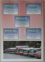 (252'923) - Siegrist-Reiseprogramm 1998 mit Bons am 24. Juli 2023 in Thun (Rckseite)