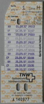 (253'771) - BVB-Mehrfahrtenkarte am 13. August 2023 in Thun