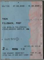 (255'810) - SBB/PostAuto-Einzelbillet am 2.