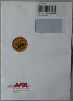 (256'644) - AFA-Briefumschlag von 2017 am 3. November 2023 in Thun