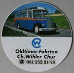 (256'682) - Kleber fr Oldtimer-Fahrten Ch. Wihler Chur am 5. November 2023 in Thun