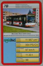 (259'137) - Quartett-Spielkarte mit Regiobus Mercedes-Benz O 530 Citaro Nr.