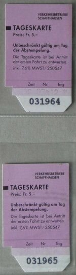 (259'912) - VBSH-Tageskarten am 3. Mrz 2024 in Thun