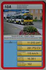 (259'914) - Quartett-Spielkarte mit VBSH Scania/Frech + Hoch N112 AL am 3.