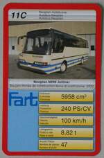 (261'061) - Quartett-Spielkarte mit Fart Neoplan N208 Jetliner Nr.